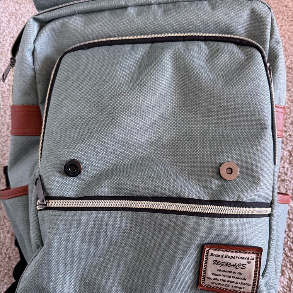 Turquoise Backpack Computer Laptop Bag Trendy Sty… - image 2